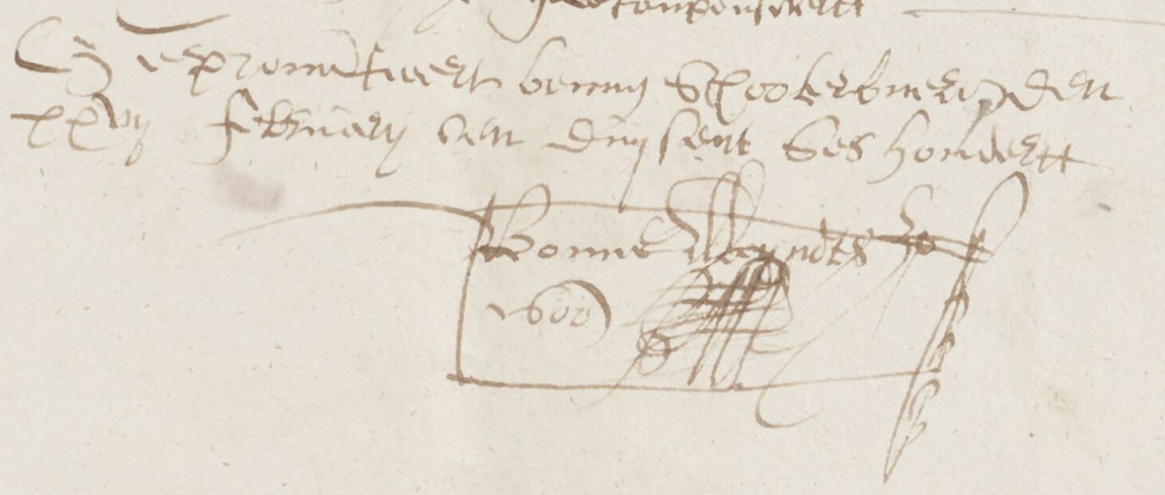 Handtekening van Bonne Meijndts 1600