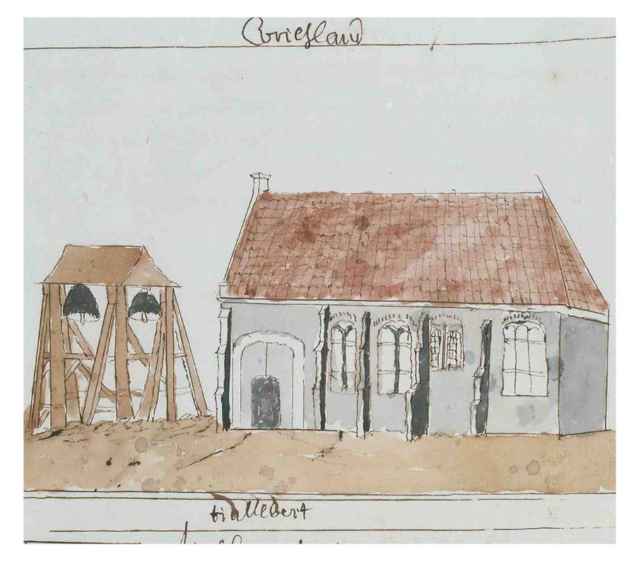 De oude kerk van Tjalleberd, historische locatie uit het boek
