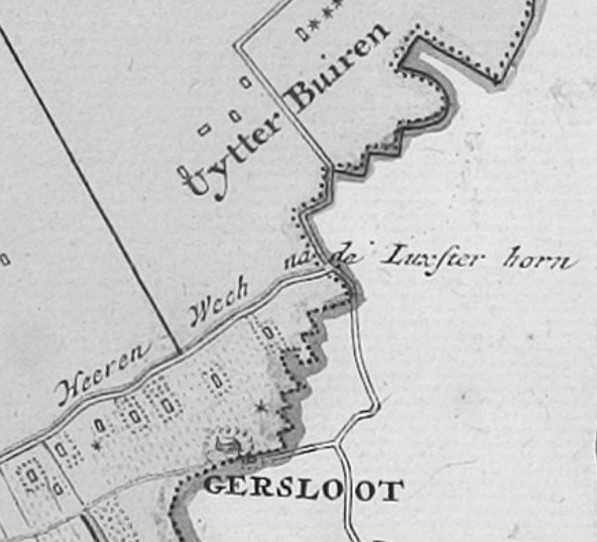 Een fragment van Gersloot uit de Schotanus atlas.