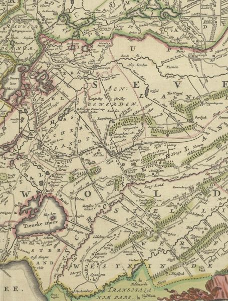 fragment van Zevenwouden uit de atlas van Schotanus