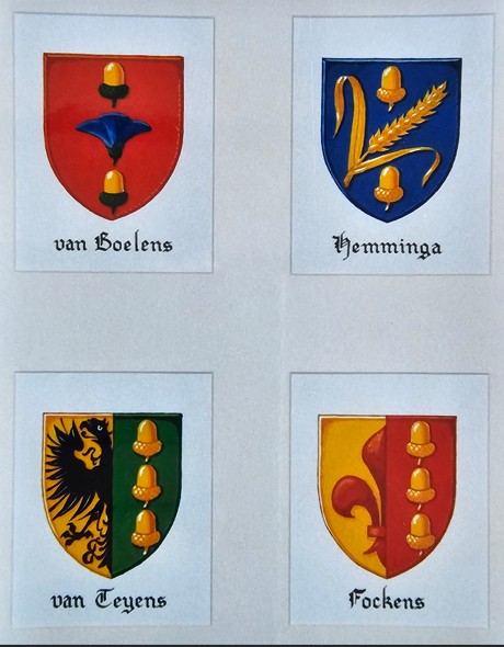 Wapens van belangrijke families uit Opsterland