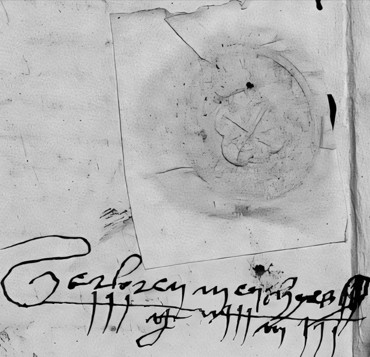 Het zegel van de grietman van Aengwirden uit 1565